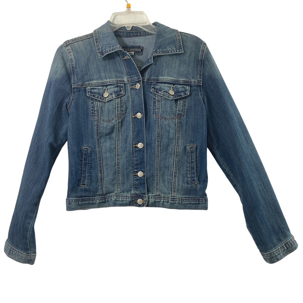 Maurices Jean Jacket Women XS Medium Wash Denim Button Up Western Concert Layer